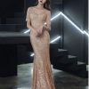 ชุดเพื่อนเจ้าสาวเก๋ๆ ชุดออกงานสีRosegold